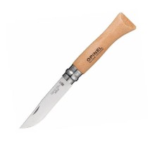 Нож Opinel №6, нержавеющая сталь, дубовая рукоять, 000981