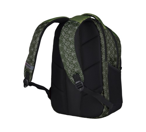 Рюкзак WENGER Sun 16'', зеленый со светоотражающим принтом, полиэстер, 35x27x47 см, 27 л