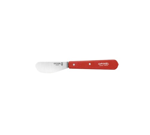 Нож для масла Opinel №117, деревянная рукоять, блистер, нержавеющая сталь, красный, 003131