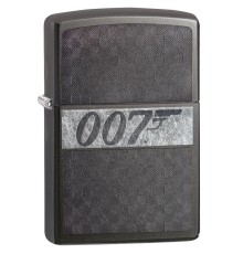Зажигалка ZIPPO James Bond 007™ с покрытием Black Ice®, латунь/сталь, чёрная, глянцевая, 38x13x57 мм