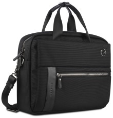 Портфель мужской BUGATTI Nero 15'', чёрный, нейлон 1680D/кожа, 42х10х30 см