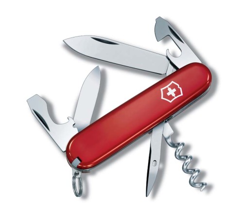 Нож перочинный VICTORINOX Tourist, 84 мм, 12 функций, красный