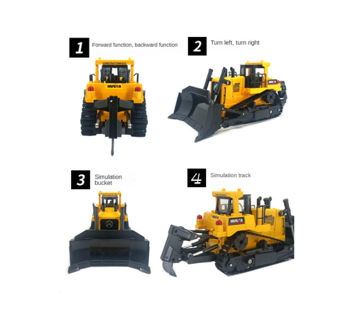 Радиоуправляемый бульдозер HUI NA TOYS 2.4G 11CH 1/16 RTR