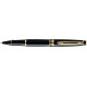 Роллерная ручка Waterman Expert Black GT. Корпус - лак, детали дизайна: позолота
