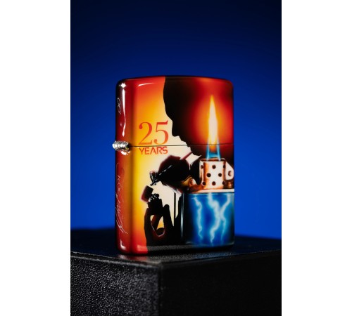 Зажигалка ZIPPO Mazzi с покрытием 540 Matte, латунь/сталь, разноцветная, матовая, 38x13x57 мм