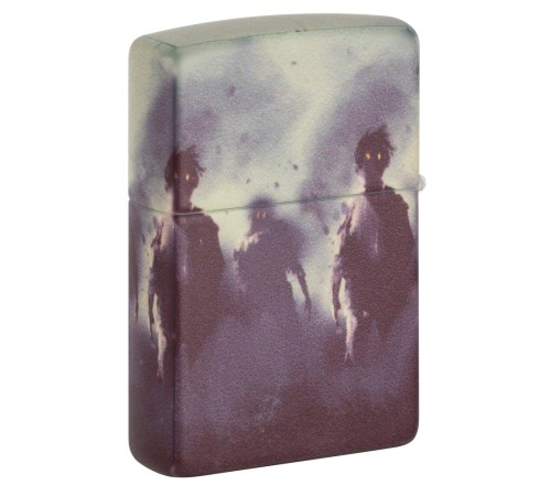 Зажигалка ZIPPO Zombie Design с покрытием 540 Matte, латунь/сталь, белая, матовая, 38x13x57 мм