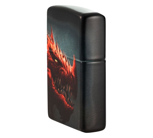 Зажигалка ZIPPO Dragon Design с покрытием 540 Matte, латунь/сталь, черная, 38x13x57 мм