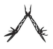 Мультитул Stinger, сталь/алюминий (черный), 12 инструментов, нейлоновый чехол, коробка картон