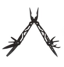 Мультитул Stinger, сталь/алюминий (черный), 12 инструментов, нейлоновый чехол, коробка картон