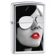 Зажигалка ZIPPO Gold Design с покрытием High Polish Chrome, латунь/сталь, серебристая, 38x13x57 мм
