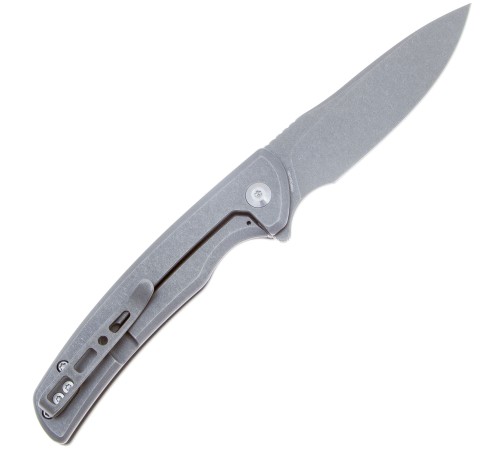 Складной нож SENCUT Tynan 10Cr15CoMoV Steel Gray Stonewashed Handle Stainless Gray