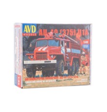 Сборная модель AVD Пожарная цистерна АЦ-40(375)Ц1А, 1/43