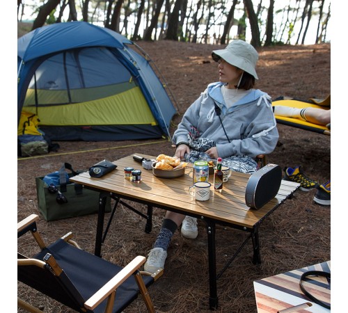 Стол Naturehike MW03 NH19Z003-D складной, цвет орех, 6927595798072