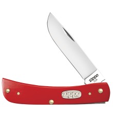 Нож перочинный ZIPPO Red Synthetic Smooth Sodbuster Jr, 92 мм, красный + ЗАЖИГАЛКА ZIPPO 207