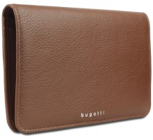 Кошелёк женский BUGATTI Lady Top, коньячный, натуральная воловья кожа, 19,5х2х11,2 см