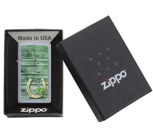 Зажигалка ZIPPO Slim® с покрытием Street Chrome™, латунь/сталь, серебристая, матовая, 29x10x60 мм