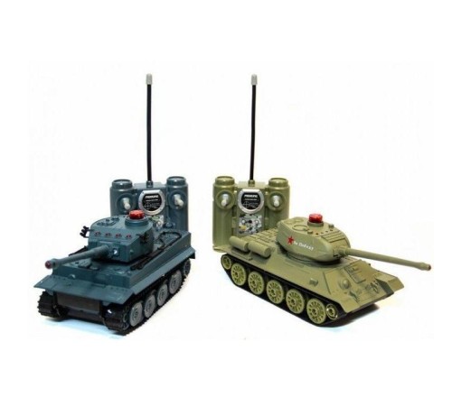Р/У танковый бой Huan Qi Т-34 и Tiger 1:32 2.4G (два танка, з/у, акк)