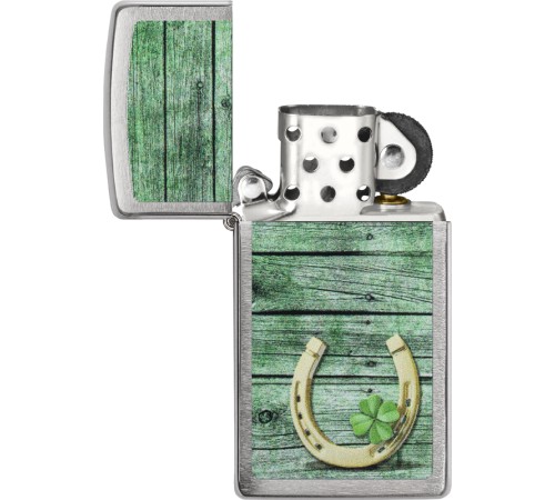 Зажигалка ZIPPO Slim® с покрытием Street Chrome™, латунь/сталь, серебристая, матовая, 29x10x60 мм