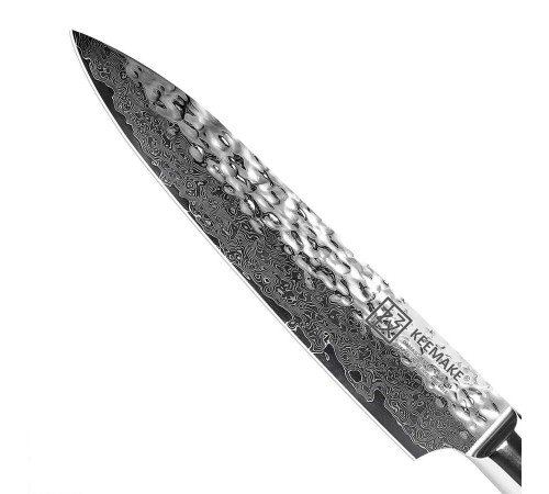 Нож универсальный из дамасской стали Keemake 5 Inch Utiity Knife, синий + бежевый
