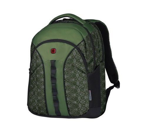 Рюкзак WENGER Sun 16'', зеленый со светоотражающим принтом, полиэстер, 35x27x47 см, 27 л