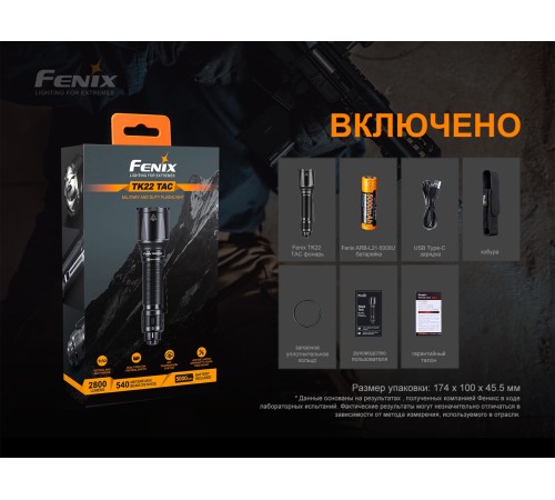 Фонарь Fenix TK22TAC, TK22TAC