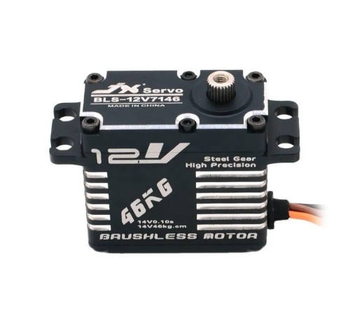 Сервомашинка цифровая JX Servo BLS-12V7146 (71г/47/0.10/14.0V) бесколлекторная, Full metal