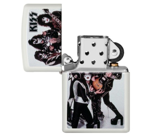 Зажигалка ZIPPO KISS® с покрытием White Matte, латунь/сталь, белая, матовая, 38x13x57 мм