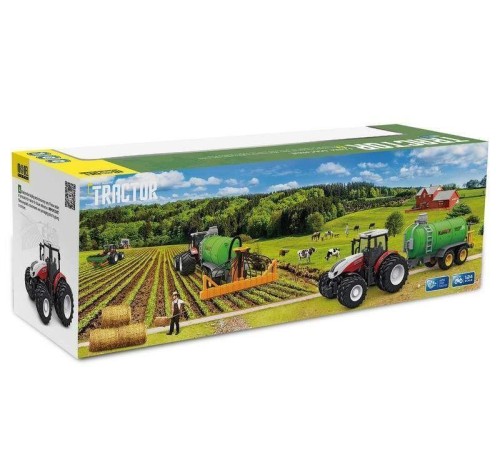 Р/У фермерский трактор Korody с цистерной поливалкой, двойные колеса 1/24 2.4G 6CH RTR