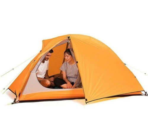 Палатка  Naturehike сверхлегкая + коврик NH18A180-D, оранжевая, 6927595731949