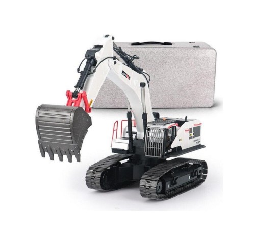 Радиоуправляемый экскаватор HUI NA TOYS, серый 2.4G 22CH 1/14 RTR