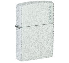 Зажигалка ZIPPO Classic с покрытием Glacier, латунь/сталь, белая, матовая, 38x13x57 мм