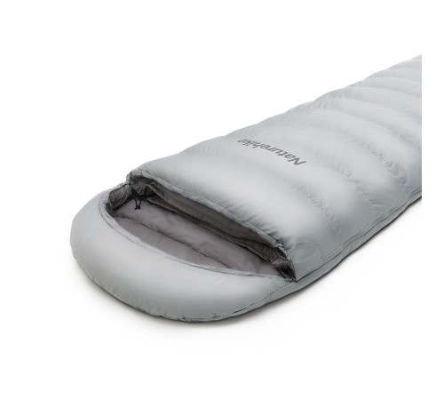 Ультралёгкий спальный мешок Naturehike RM40 Series Утиный пух Grey Size L, молния слева, 6927595707173L