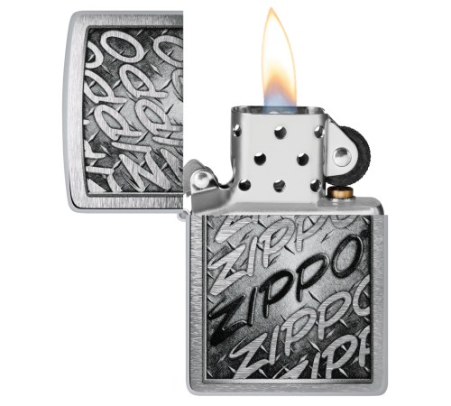 Зажигалка ZIPPO с покрытием Brushed Chrome, латунь/сталь, серебристая, 38x13x57 мм