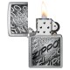 Зажигалка ZIPPO с покрытием Brushed Chrome, латунь/сталь, серебристая, 38x13x57 мм