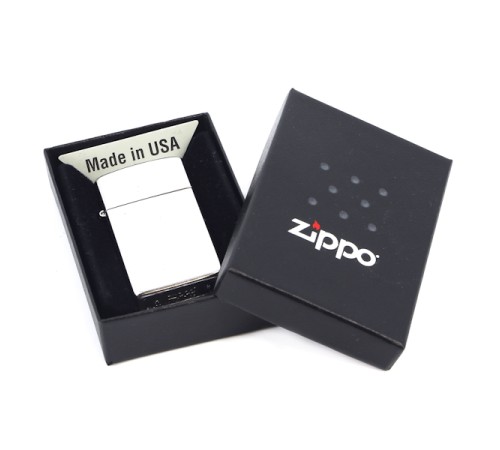 Зажигалка ZIPPO Slim® с покрытием Satin Chrome™, латунь/сталь, серебристая, матовая, 29x10x60 мм