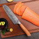 Нож сантоку из дамасской стали Keemake 7 Inch Santoku Knife Phoenix, бежевый