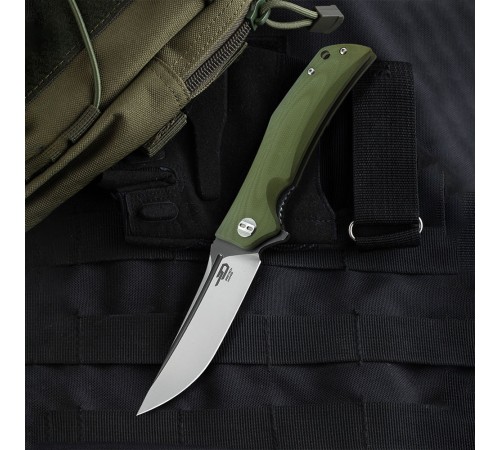 Нож Bestech Scimitar сталь D2, рукоять G10 зеленая