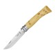 Нож Opinel №7 Nature, нержавеющая сталь, рукоять самшит, гравировка следы, 001550