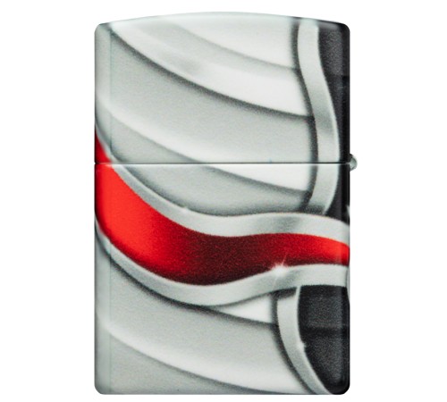 Зажигалка Zippo Flame Design с покрытием White Matte, латунь/сталь, белая, матовая, 38x13x57 мм