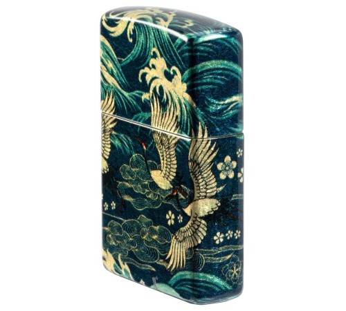 Зажигалка ZIPPO Eastern с покрытием 540 Tumbled Brass, латунь/сталь, зеленая, 38x13x57 мм