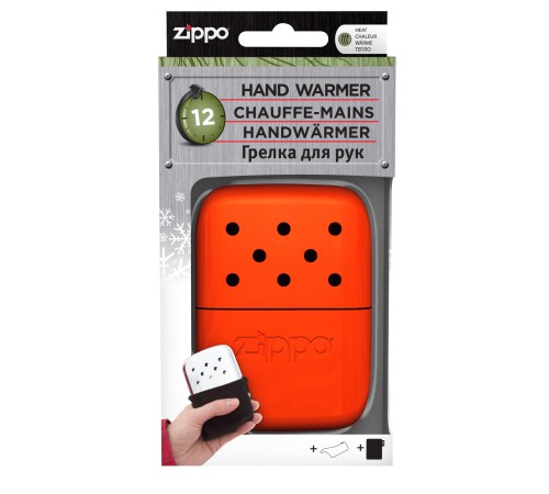 Каталитическая грелка ZIPPO, алюминий с покрытием Blaze Orange, оранжевая, на 12 ч, 66x13x99 мм