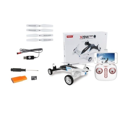Р/У квадрокоптер Syma X19W Летающая машина с FPV трансляцией Wi-Fi 6-AXIS 2.4G RTF