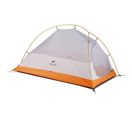 Палатка сверхлегкая  Naturehike Сloud up 1 NH18T010-T одноместная с ковриком, оранжевая, 6927595730546