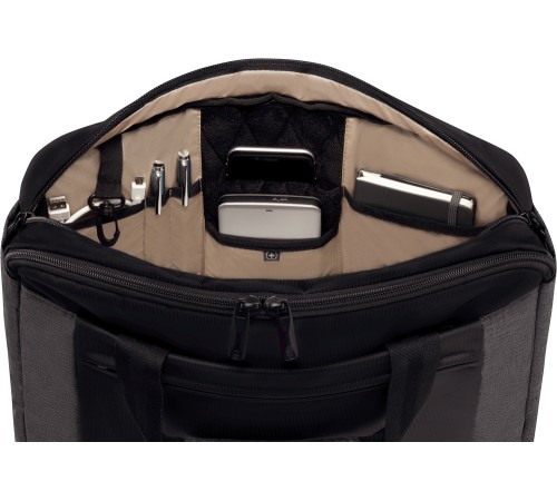 Портфель для ноутбука 16'' WENGER, черный/серый, полиэстер, 43 x 9 x 31 см, 9 л