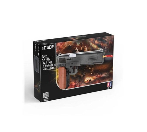 Конструктор CaDA пистолет Colt M1911 (332 детали)
