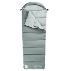 Мешок спальный  Naturehike серия U NH20MSD07, платиново-серый, молния слева, 6927595764381L