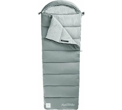 Мешок спальный  Naturehike серия U NH20MSD07, платиново-серый, молния слева, 6927595764381L