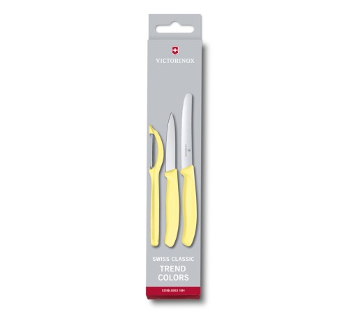 Набор из 3 ножей VICTORINOX Swiss Classic: нож для овощей, столовый нож 11 см, нож для овощей 8 см