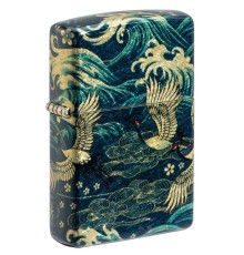 Зажигалка ZIPPO Eastern с покрытием 540 Tumbled Brass, латунь/сталь, зеленая, 38x13x57 мм