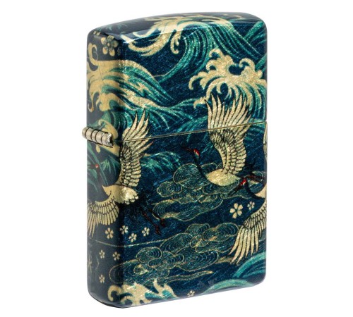 Зажигалка ZIPPO Eastern с покрытием 540 Tumbled Brass, латунь/сталь, зеленая, 38x13x57 мм